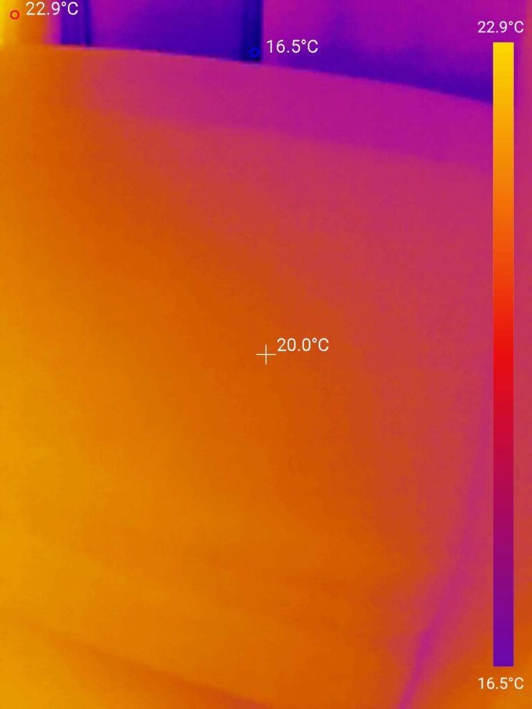 Dieses Bild zeigt die Temperatur der Akrehamn vor Beginn unseres Tests