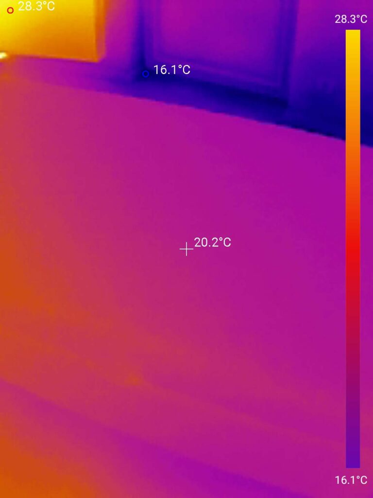 Dieses Bild zeigt die Temperatur der Asvang vor Beginn unseres Tests