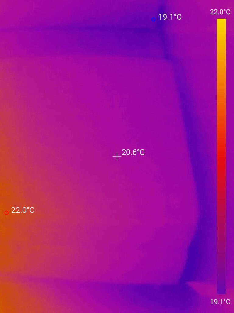 Dieses Bild zeigt die Temperatur der Vadsö vor Beginn unseres Tests